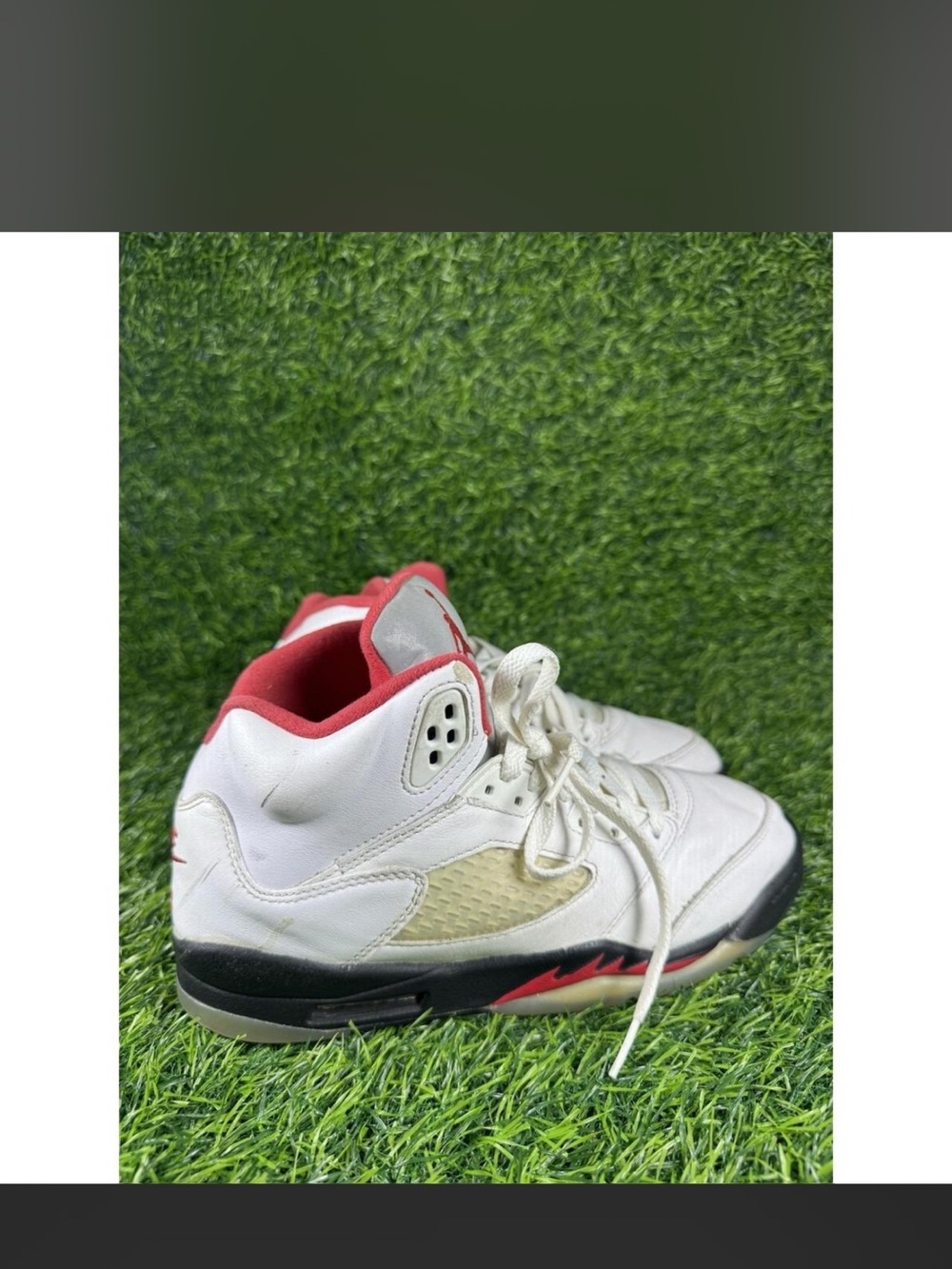 Nike Air Jordan 5 Retro 2020 mid Fire Red SZ 7y No insoles needs a good cleaning